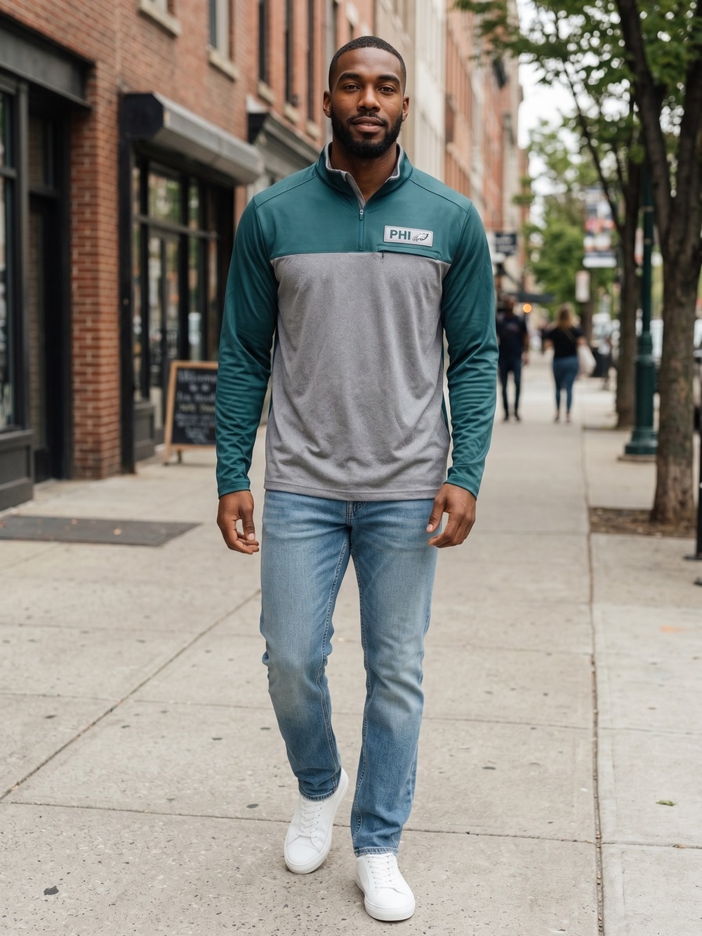 NWT New NFL Philadelphia Eagles Half-Zip Top Size XXL